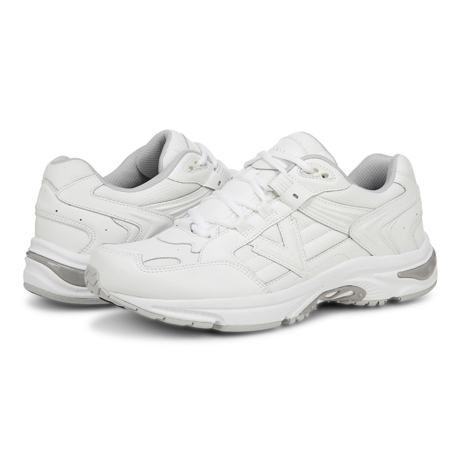 Vionic 23walk 2.0 Men's Orthotic Oxford/Lace-Up Sneaker - White - pair left angle