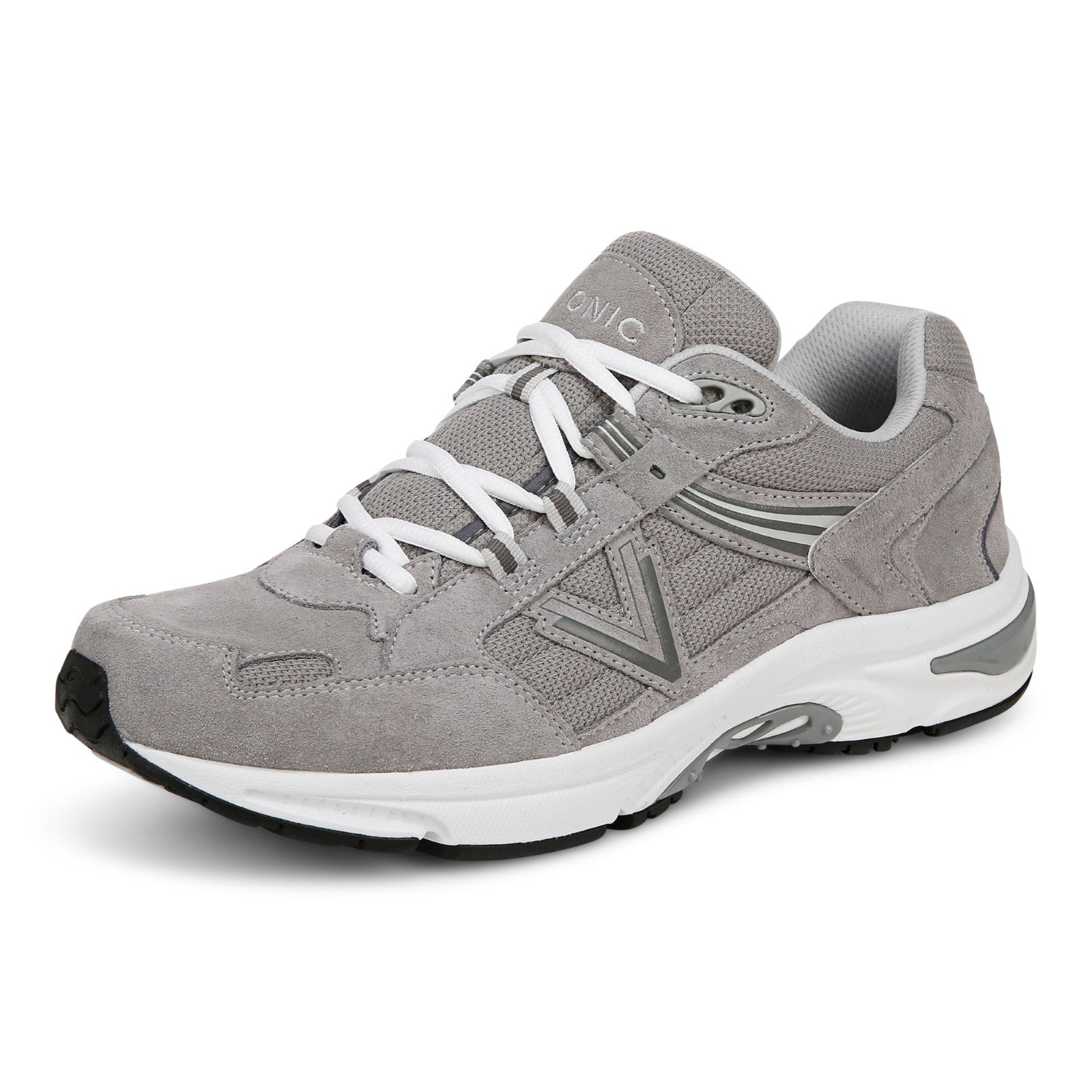 Vionic 23walk 2.0 Men's Orthotic Oxford/Lace-Up Sneaker - Light Grey - Left angle