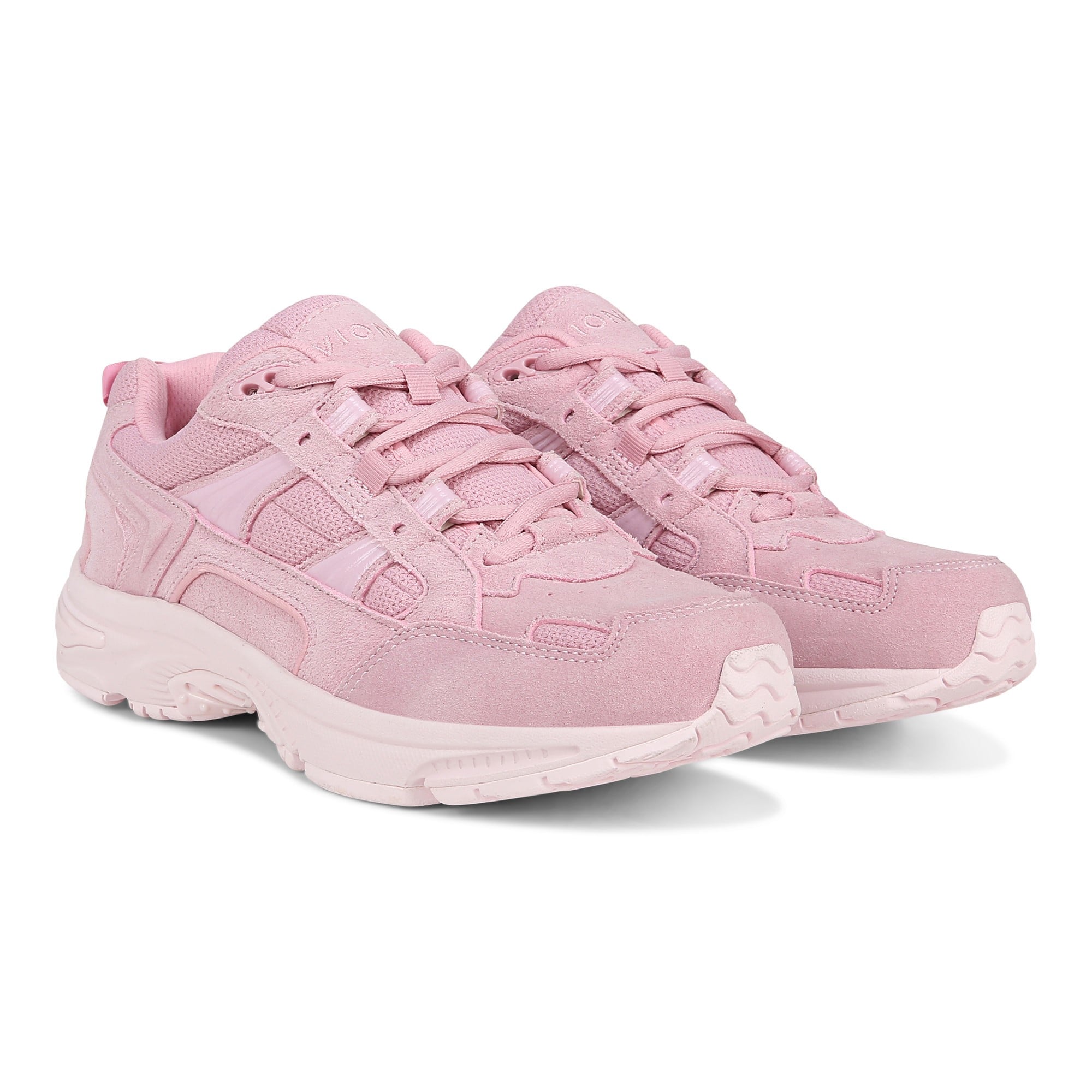 Vionic Walker Women's Plantar Fasciitis Shoe - Suede - Cameo Pink Suede - Pair