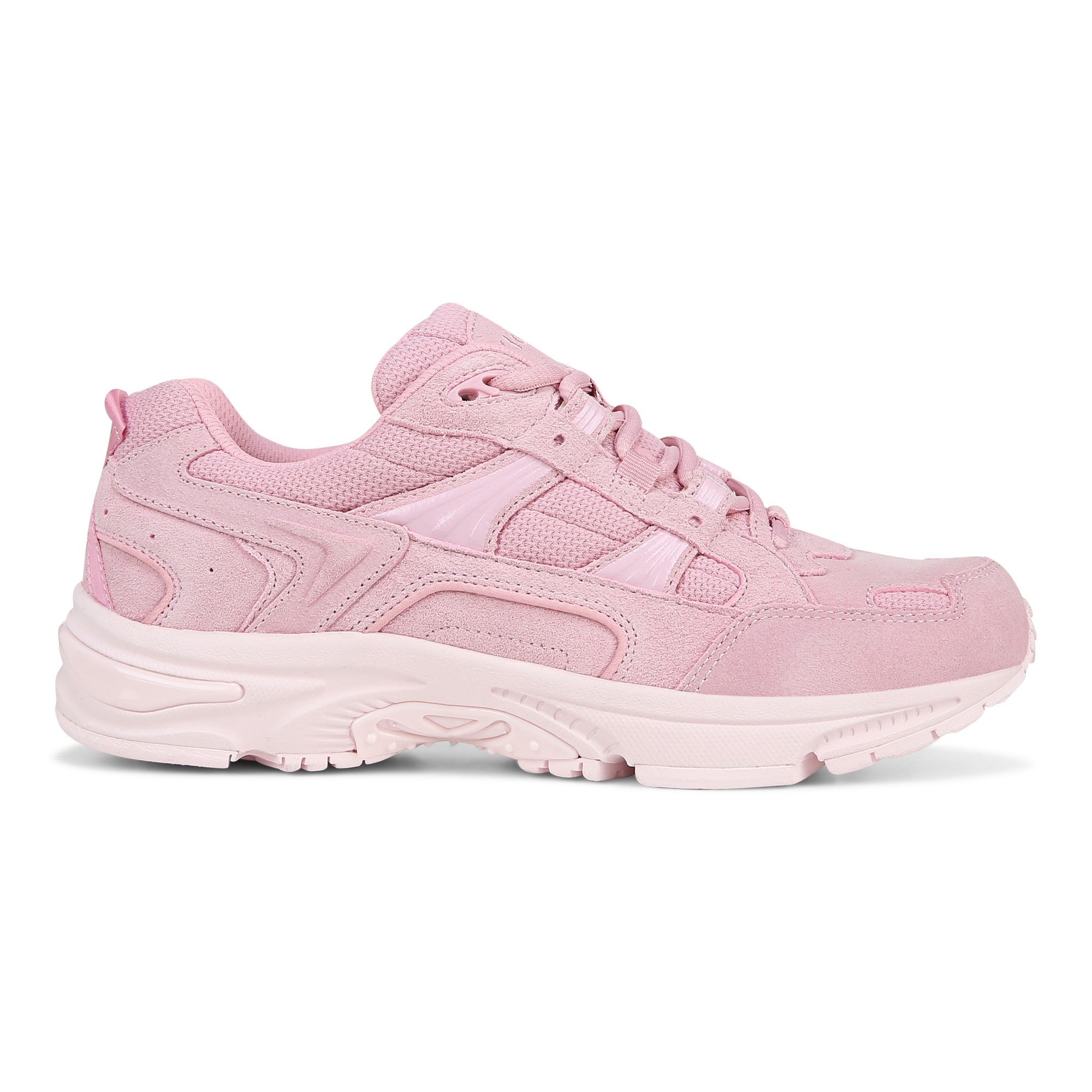Vionic Walker Women's Plantar Fasciitis Shoe - Suede - Cameo Pink Suede - Right side