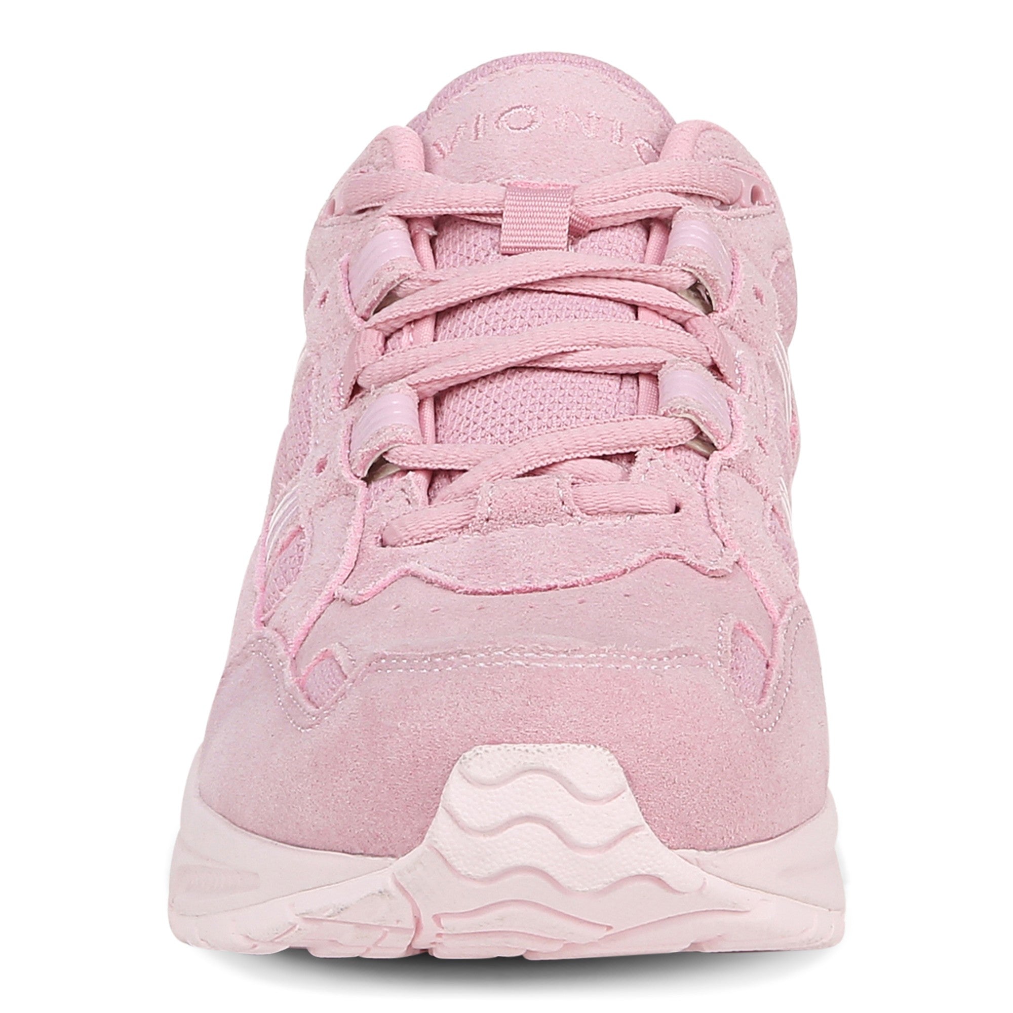 Vionic Walker Women's Plantar Fasciitis Shoe - Suede - Cameo Pink Suede - Front