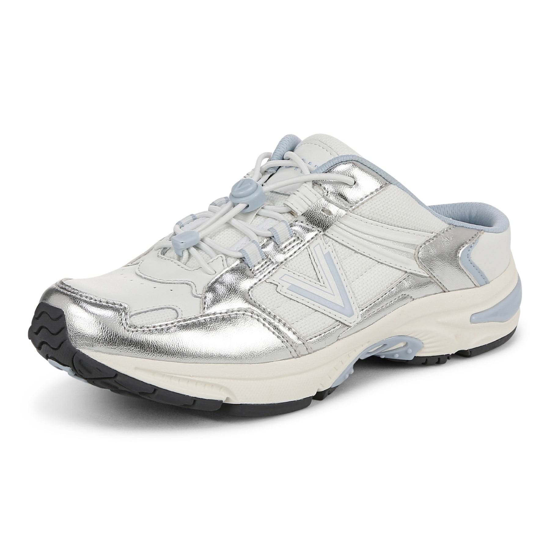 Vionic 23walk 2.0 Men's Orthotic Oxford/Lace-Up Sneaker - White/silver - Left angle