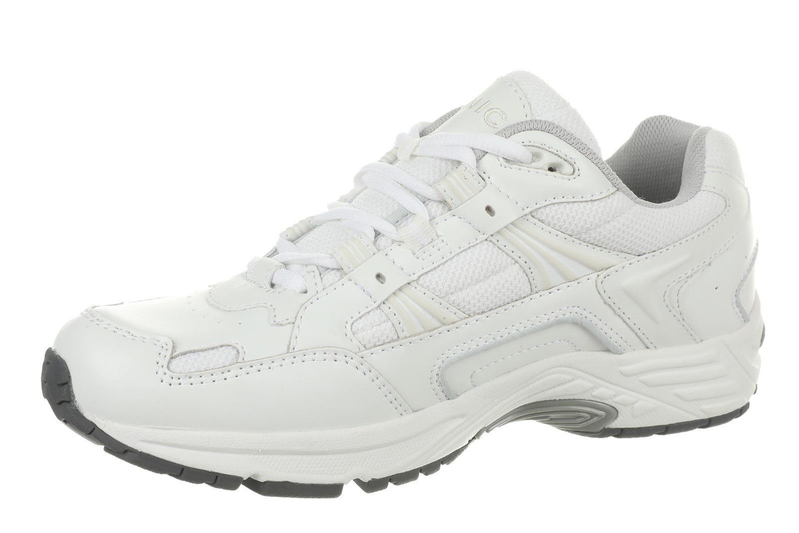 Vionic Walker Women's Plantar Fasciitis Shoe - Orthaheel Technology in White / White