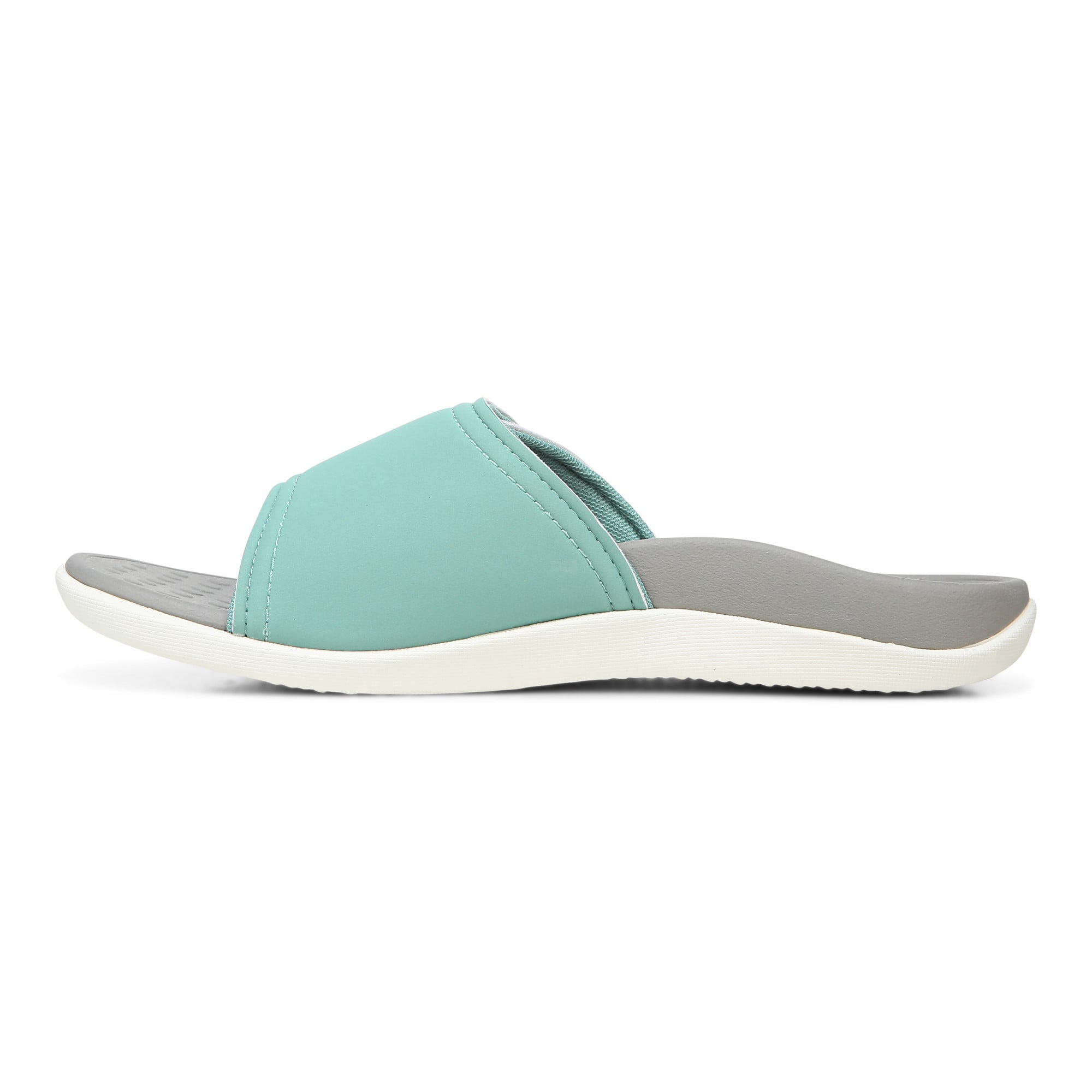 Vionic Kiwi - Unisex Motion Control Orthotic Slide Sandal - Wasabi Left Side