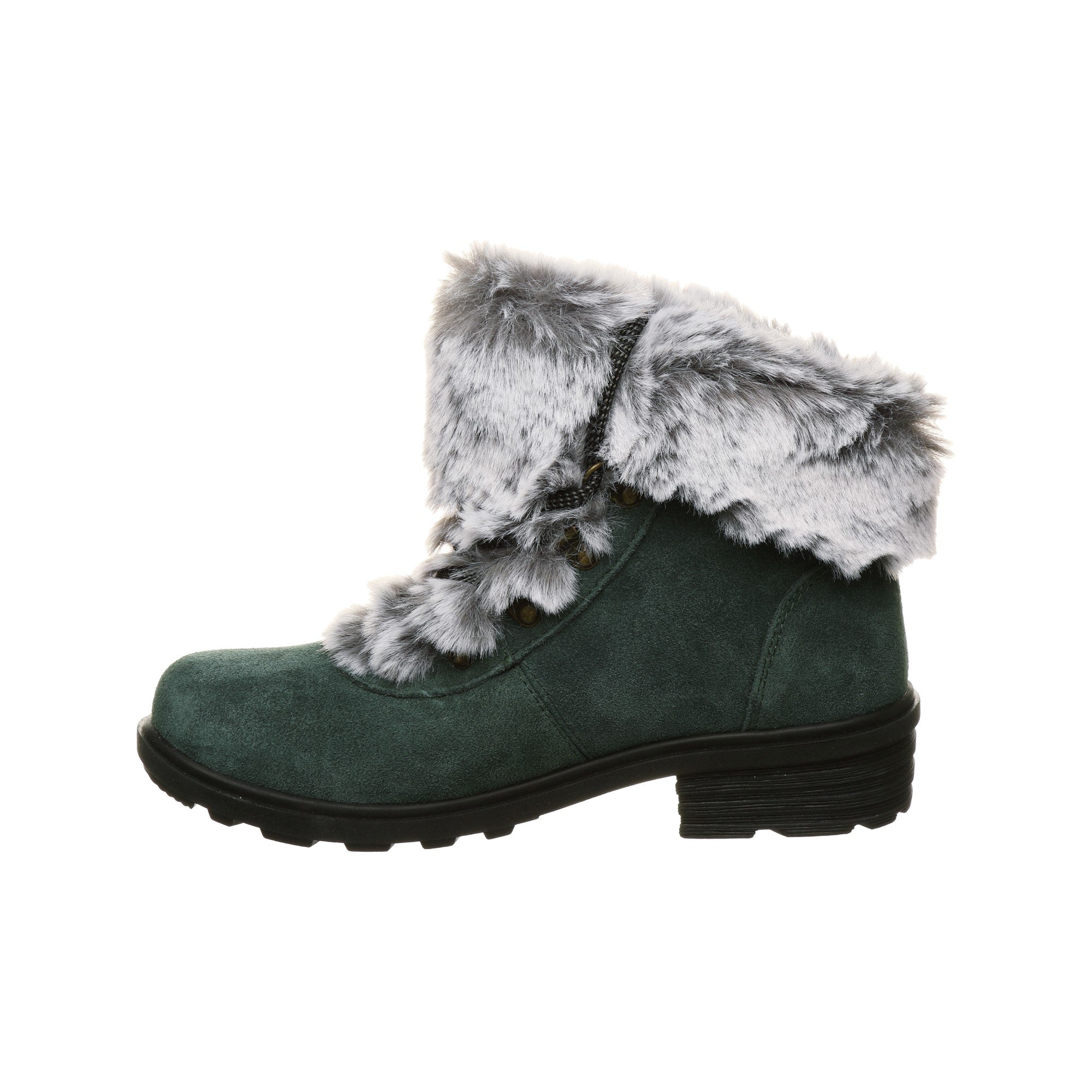 Bearpaw Serenity Women's Leather Boots - 2512W  451 - Dark Green - Side View