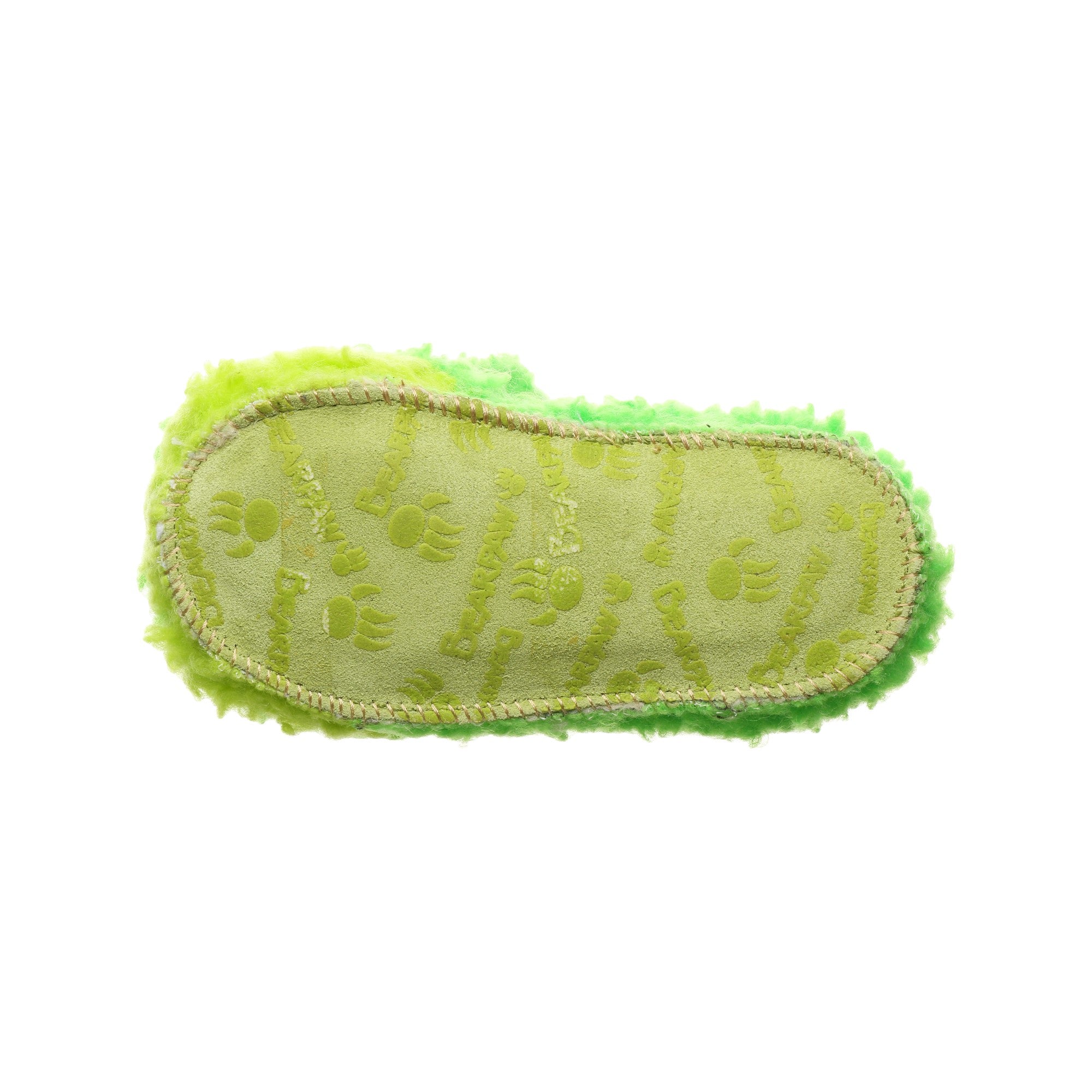 Bearpaw Lil Critters Toddler Rubber/plastic Slippers - 2549T  450 - Green - Bottom View