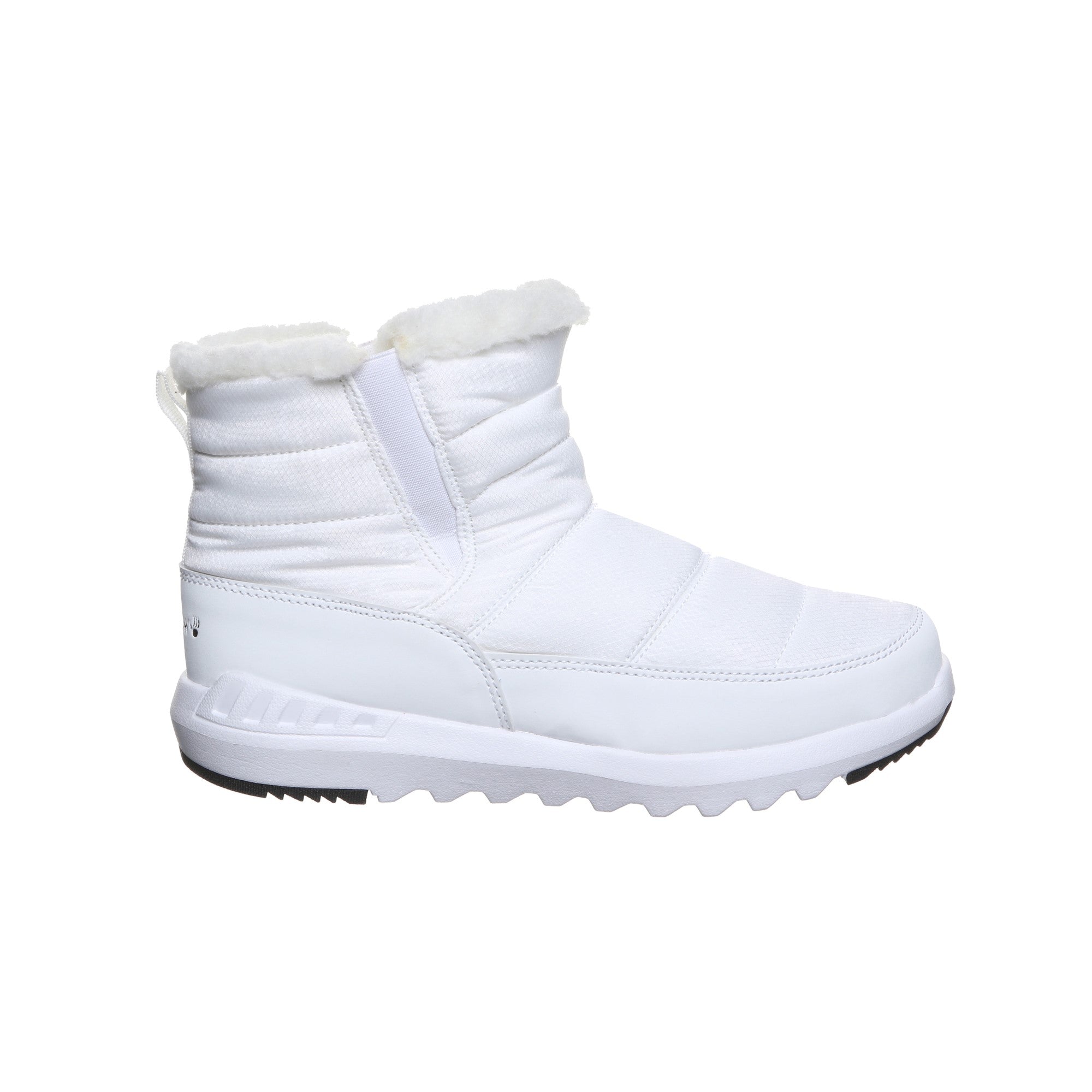 Bearpaw Puffy Boot Women's Knitted Textile Boots - 2584W  010 - White - Side View