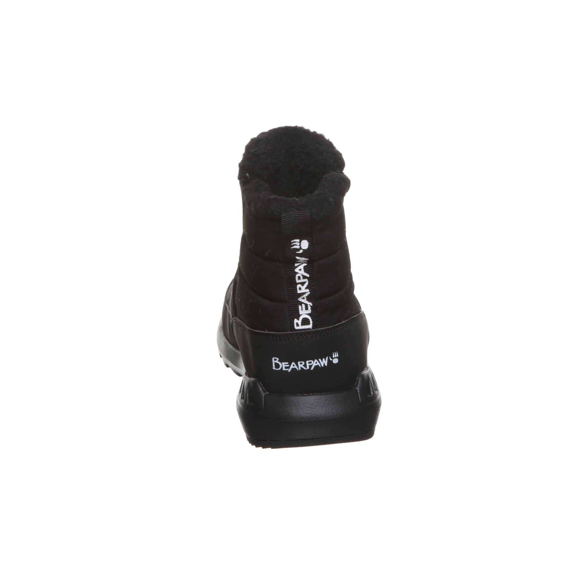 Bearpaw Puffy Boot Women's Knitted Textile Boots - 2584W  011 - Black - Back View