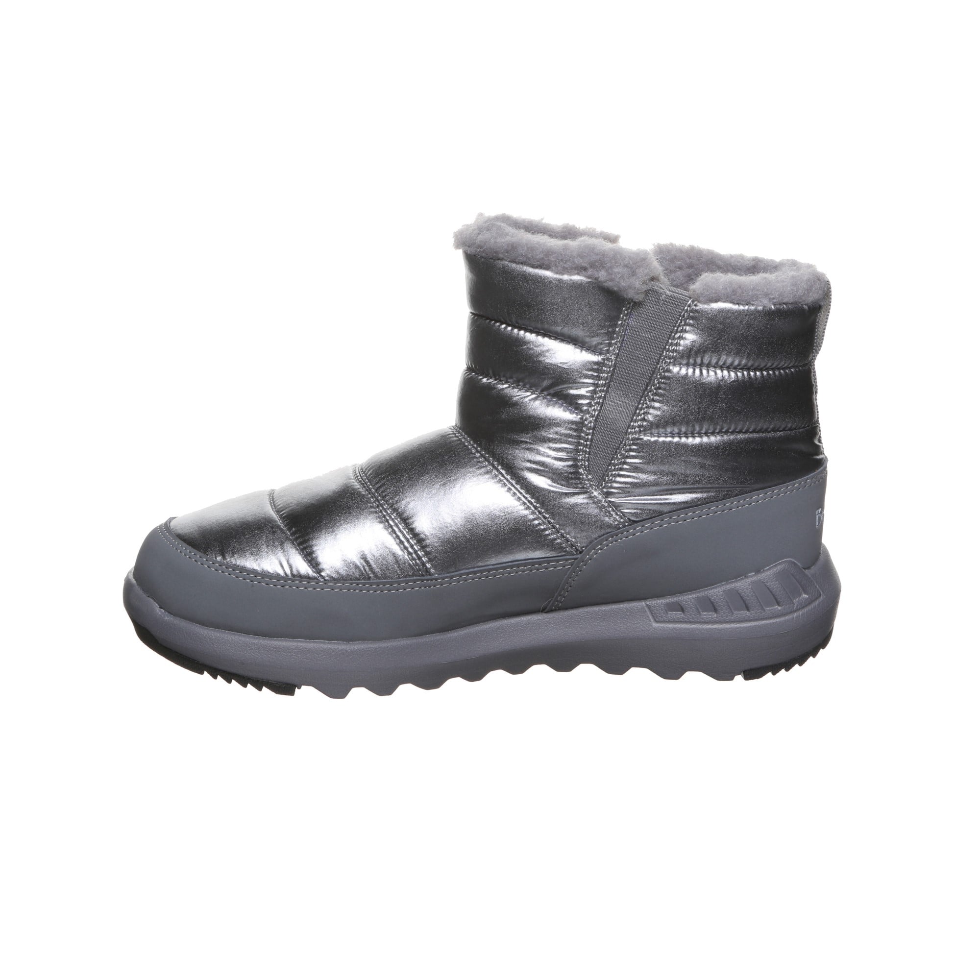 Bearpaw Puffy Boot Women's Knitted Textile Boots - 2584W  350 - Pewter - Side View