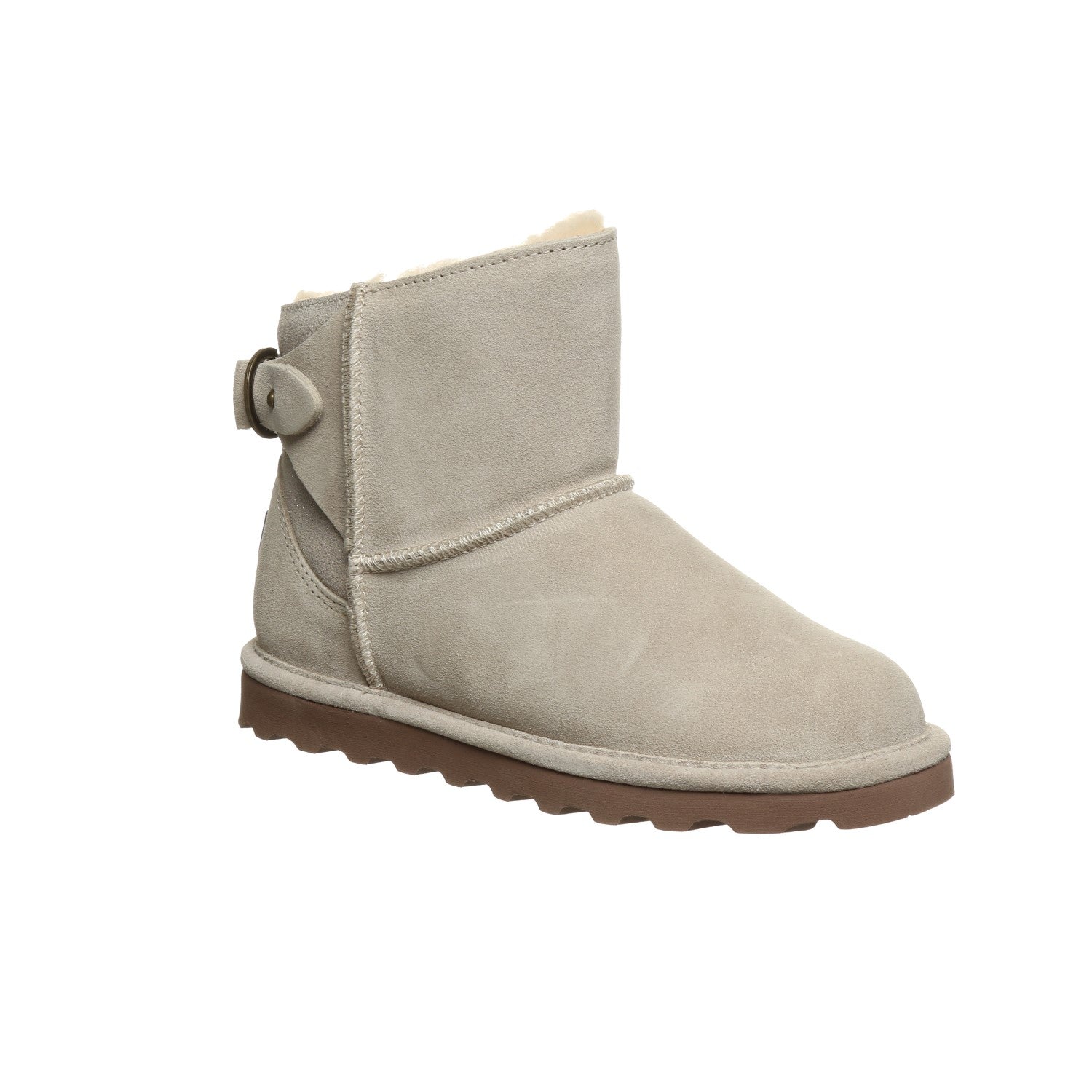 Bearpaw Betty Women's Leather Boots - 2713W  555 - Winter White Caviar - Profile View