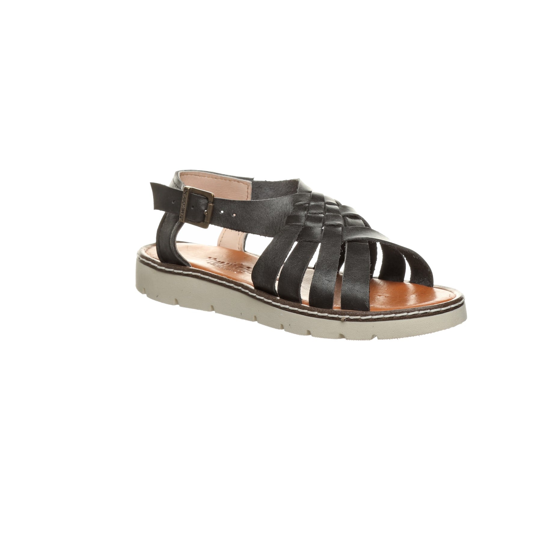 Bearpaw Leah Women's Huarache Sport Leather Sandal Artisan - 2836W in Black