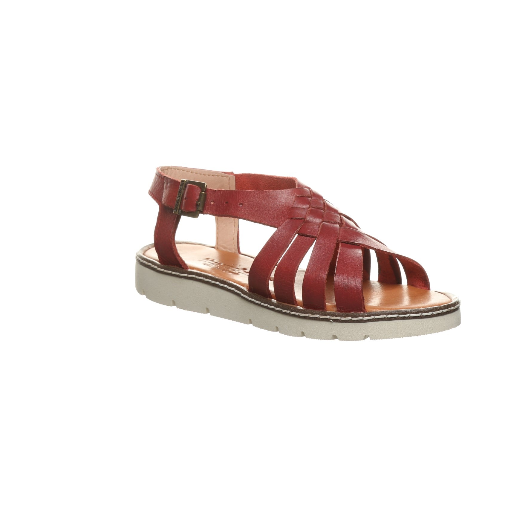 Bearpaw Leah Women's Huarache Sport Leather Sandal Artisan - 2836W in Red