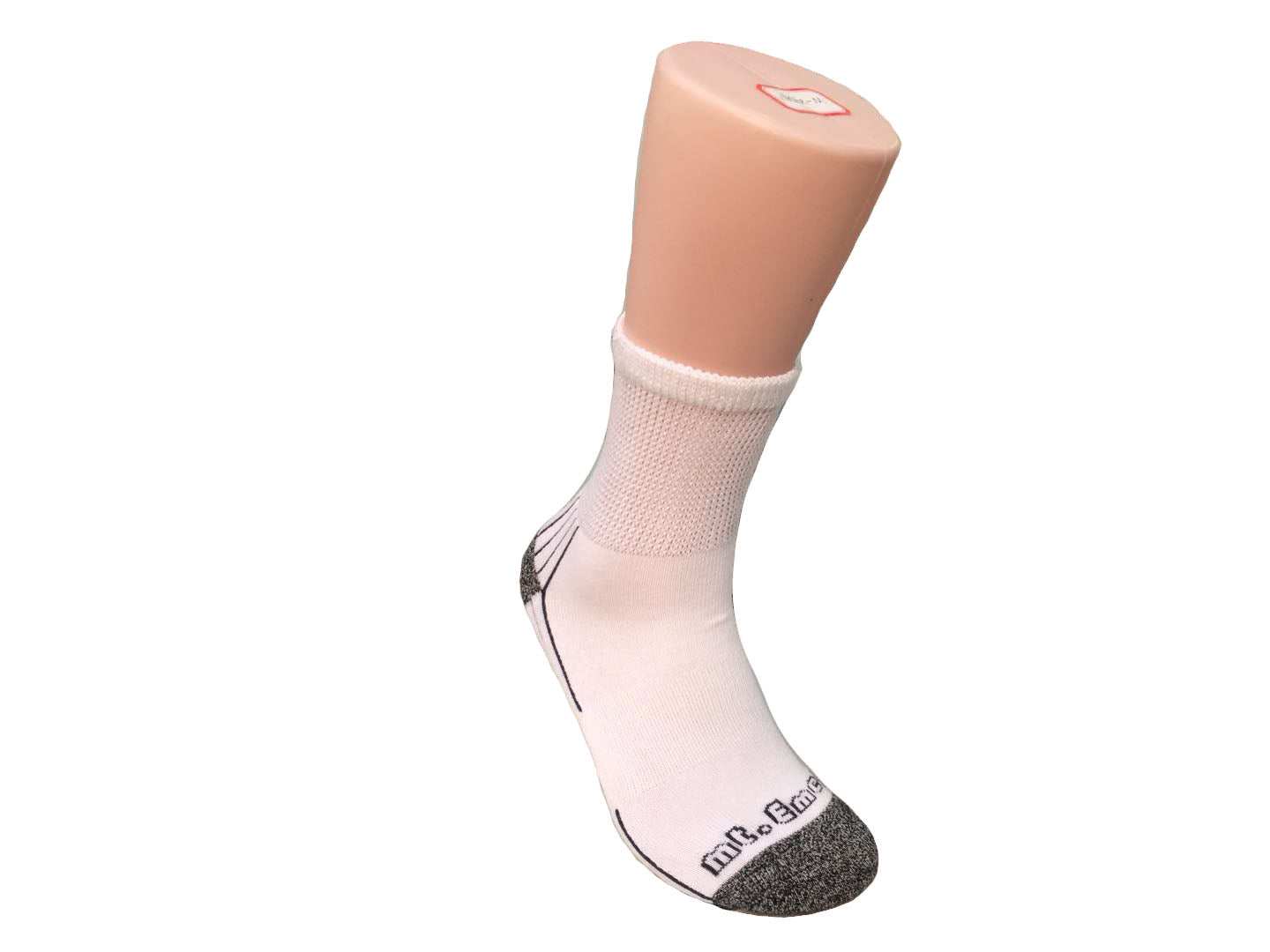 Mt. Emey Diabetic Socks - White - Mini-Crew - manufacturer photo 2 (six-pair offer)