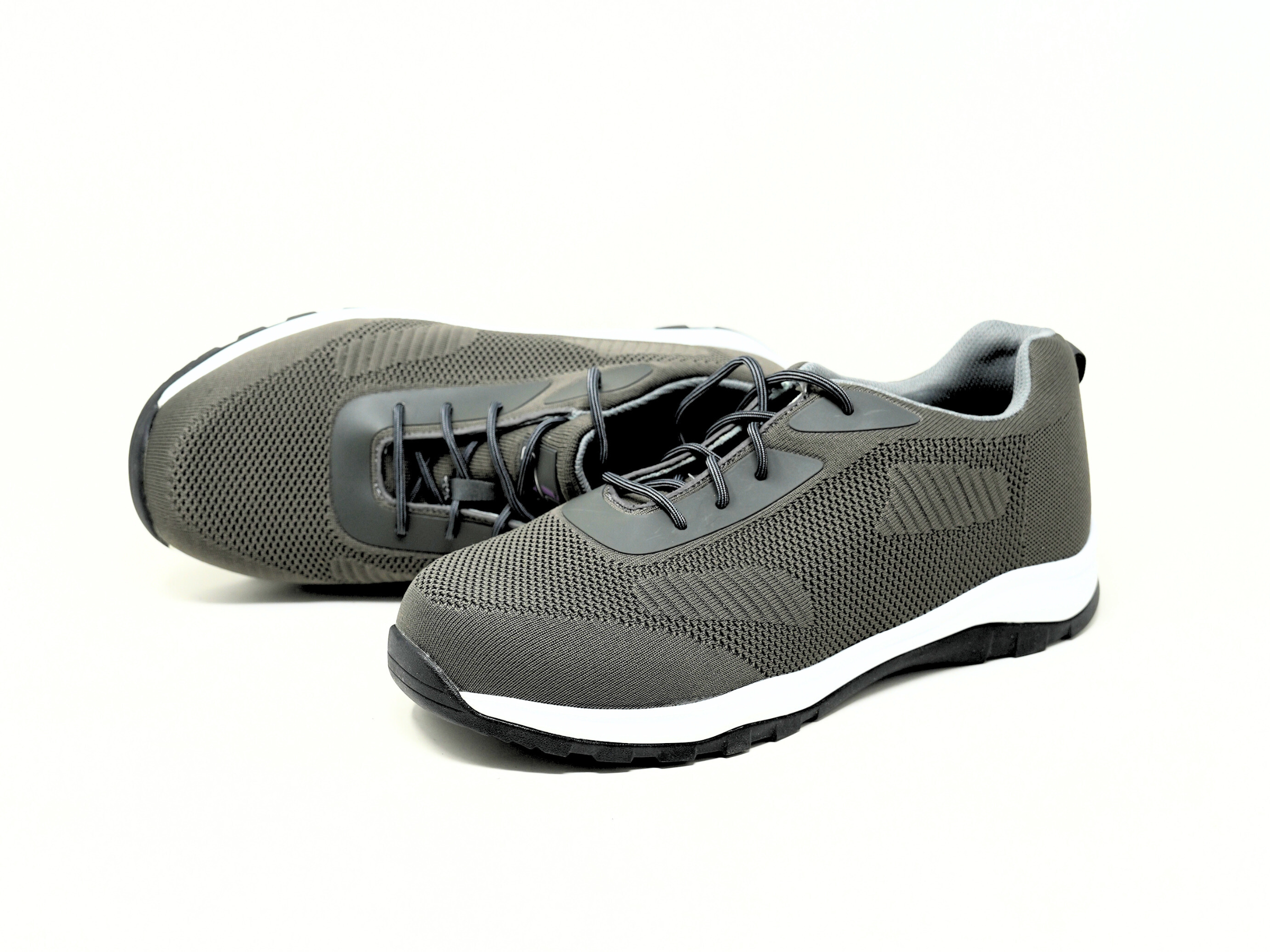 FITec 9735-5L - Men's Laces Walking Shoes with Slip Resistant Soles - Gray