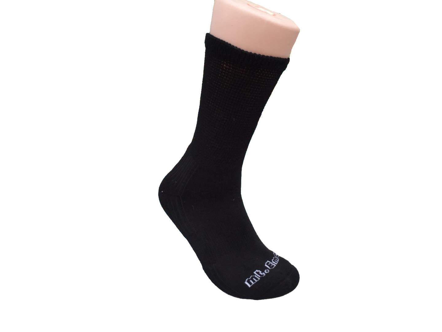 Mt. Emey Diabetic Socks - Black - Crew - manufacturer photo 2 (six-pair offer)