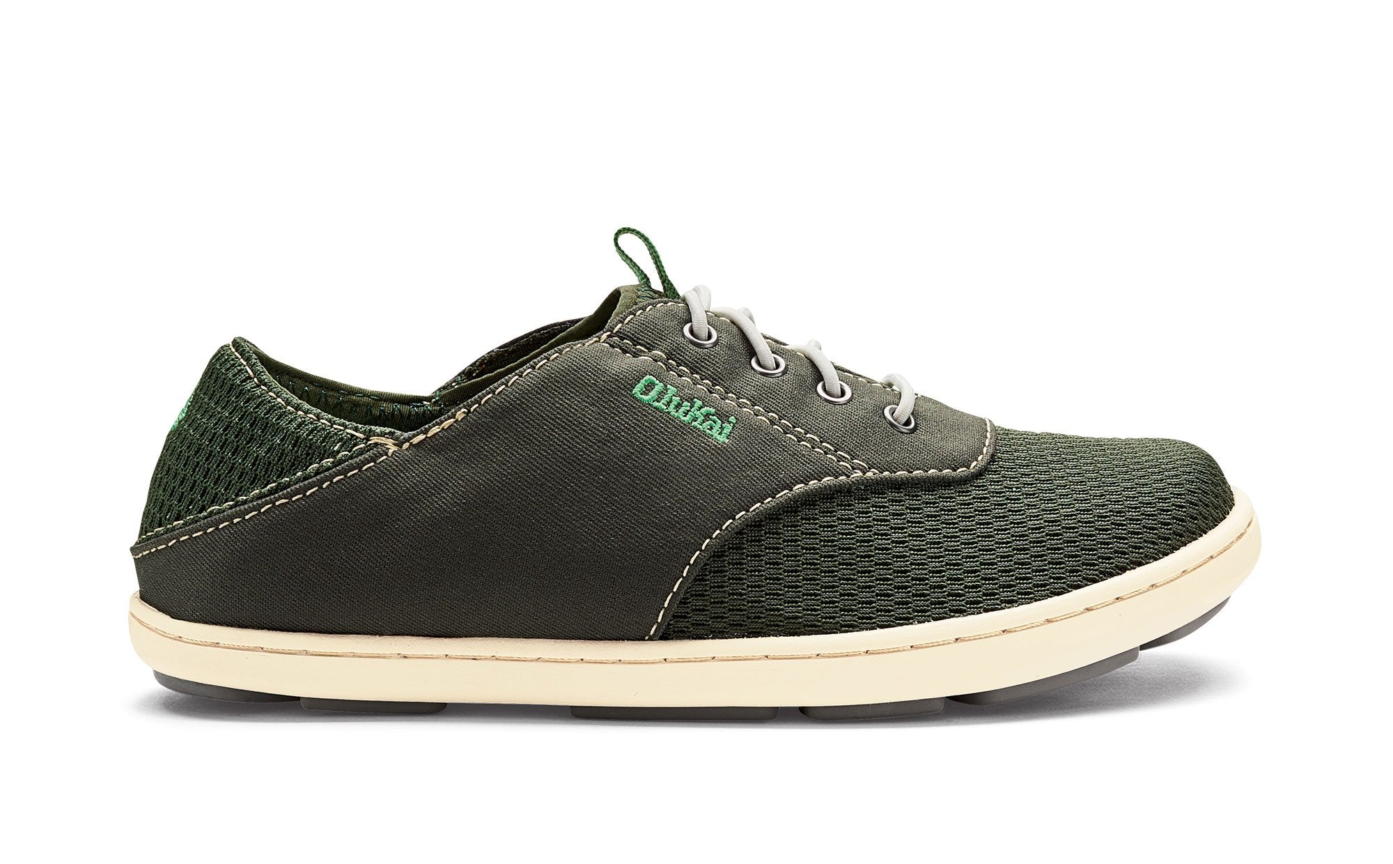 Olukai Nohea Moku Boys Sneakers - Sea Grass / Sea Grass - Side