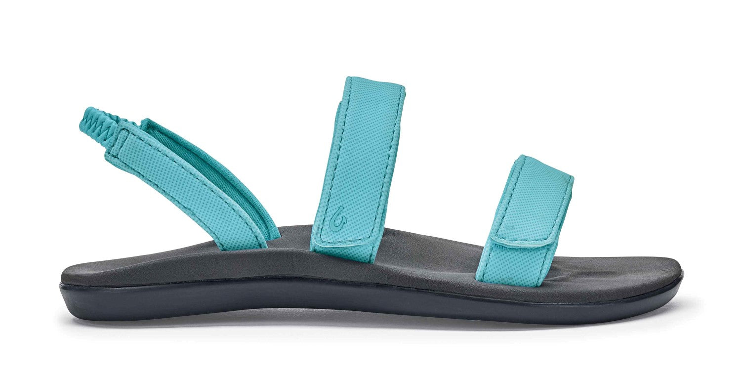 Olukai Kipuka Girl's Comfort Sandals - Cotton Candy / Charcoal - Profile