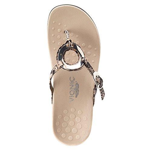 Vionic Karina Women's Toe-post Supportive Sandal - Natural Snake