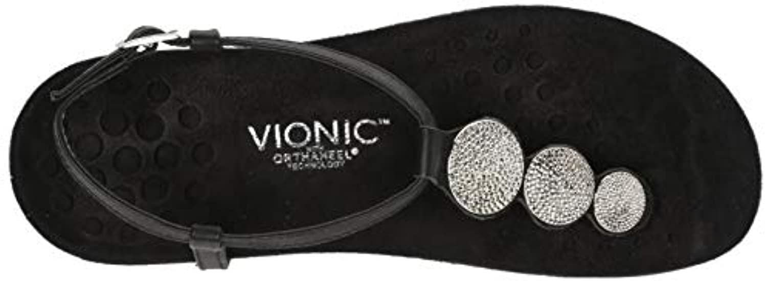 Vionic Lizbeth Women's T-strap Orthotic Sandal - Black