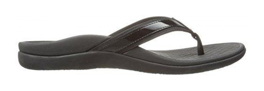 Vionic Tide II - Women\'s Leather Orthotic Sandals - Orthaheel - Black