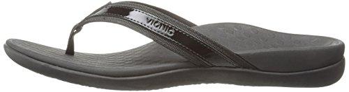 Vionic Tide II - Women\'s Leather Orthotic Sandals - Orthaheel - Black