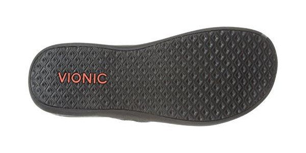 Vionic Tide II - Women\'s Leather Orthotic Sandals - Orthaheel - Black