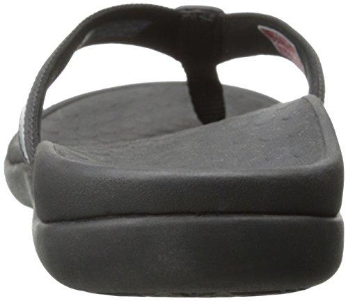 Vionic Tide II - Women\'s Leather Orthotic Sandals - Orthaheel - Black