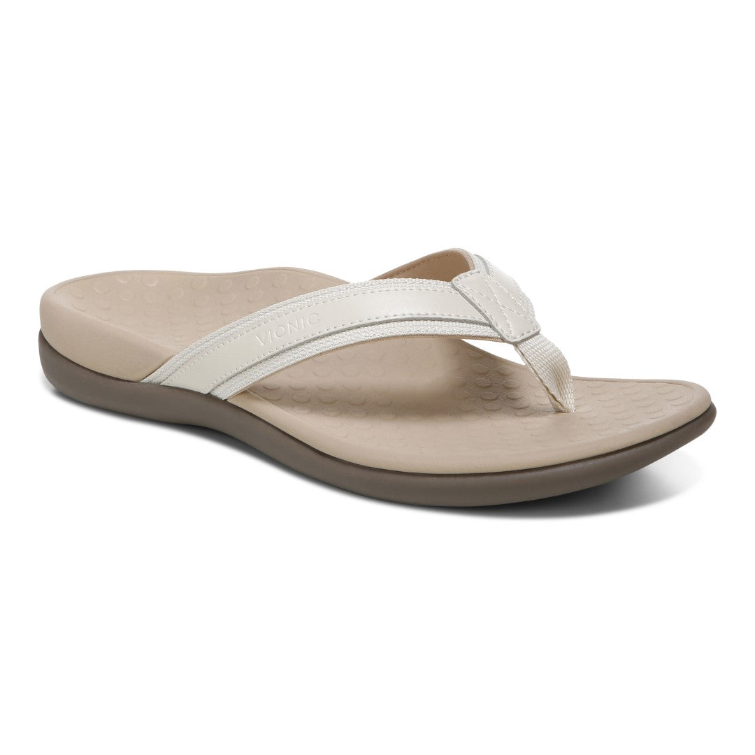 Vionic Tide II - Women's Leather Orthotic Sandals - Orthaheel - 44TIDEII Cream PRI med