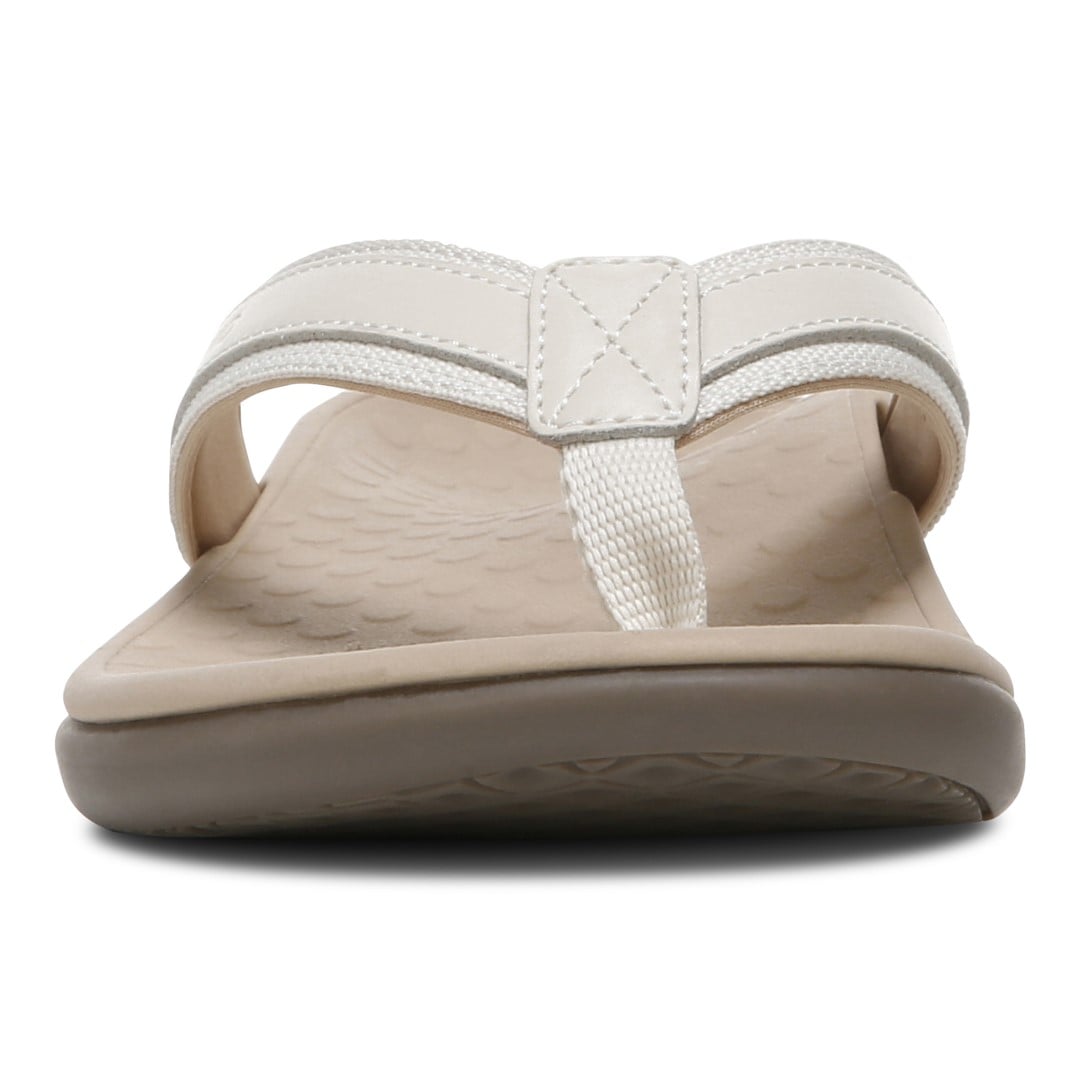 Vionic Tide II - Women's Leather Orthotic Sandals - Orthaheel - 44TIDEII Cream VF1 med