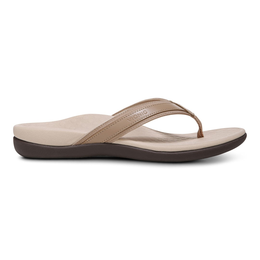 Vionic Tide II - Women's Leather Orthotic Sandals - Orthaheel - 44TIDEII Macroon SDR med