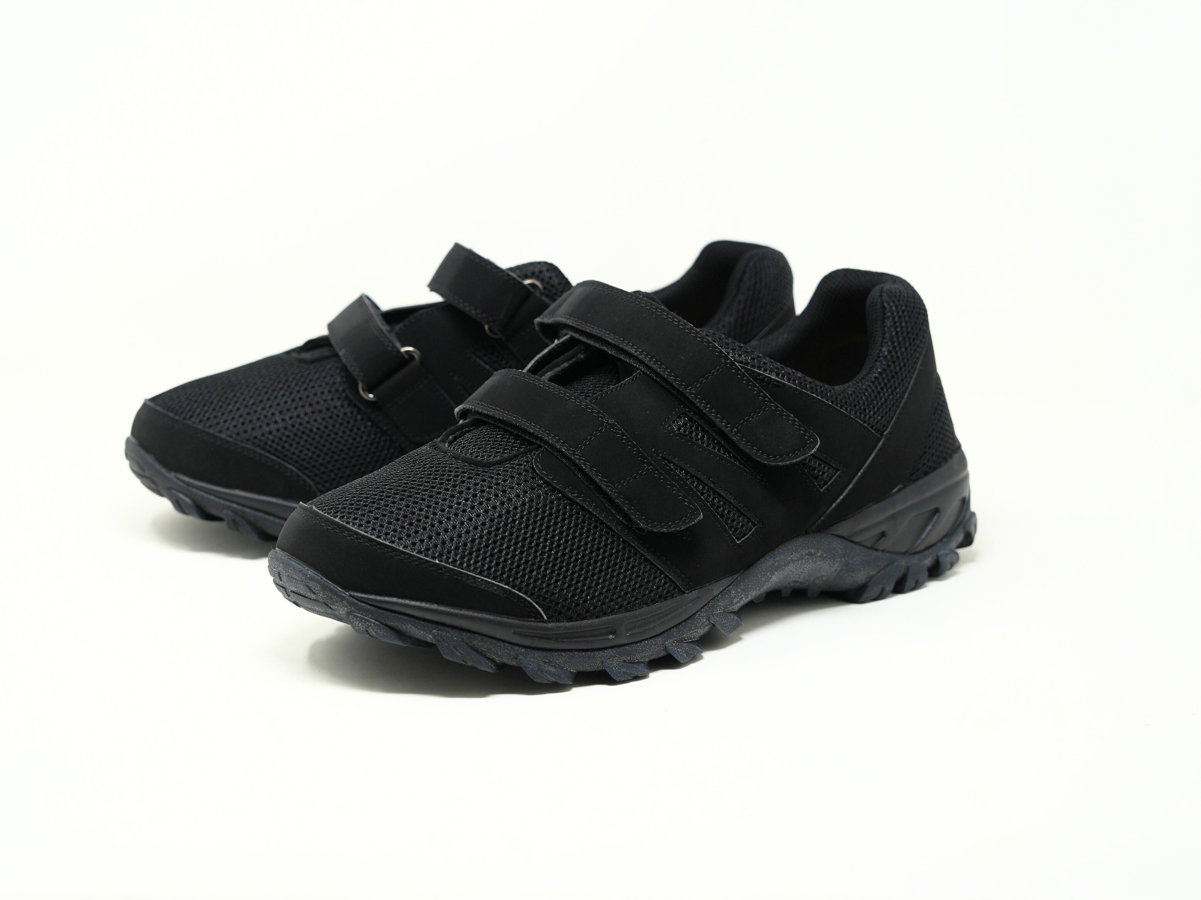 Mt. Emey 9704-V Black - Men Athletic Mesh Hook and Loop Walking Shoes - Black manufacturer photo 4