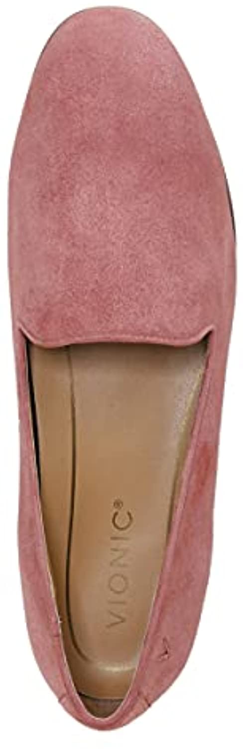 Vionic Willa Womens Sleek Leather Casual Walker - Dusty Cedar Suede