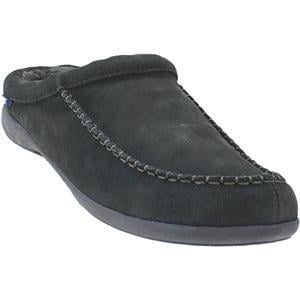 Vionic Barrow Mens Faux shearling-lined slipper - Dark Grey