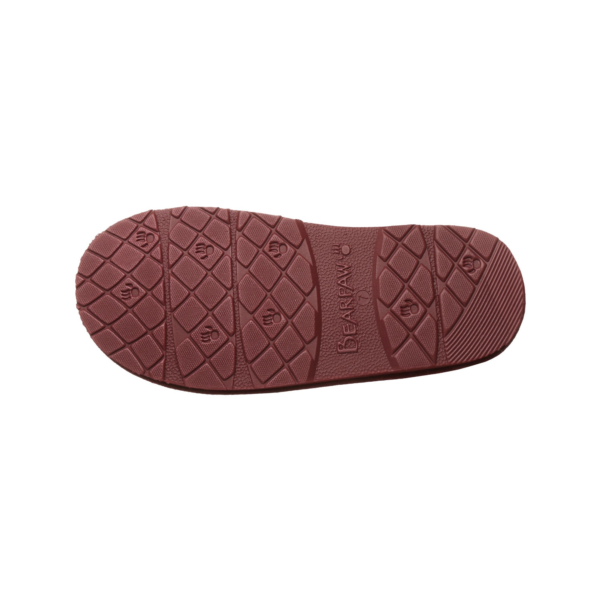 Bearpaw Loki II 2 - Women's Sheepskin Slippers  624 - Beet - Bottom View