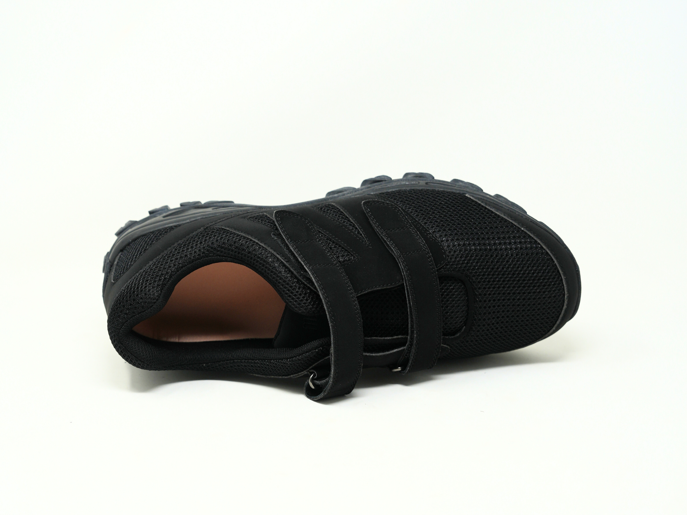 Mt. Emey 9704-V Black - Men Athletic Mesh Hook and Loop Walking Shoes - Black manufacturer photo 6