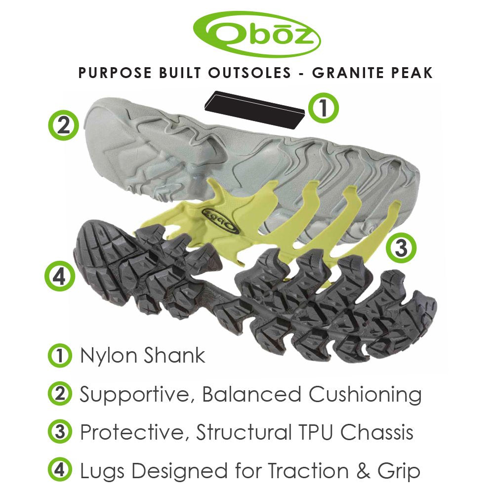 Oboz Bridger Low Men's - Outsole - Walnut Dark Shadow Canteen Brown
