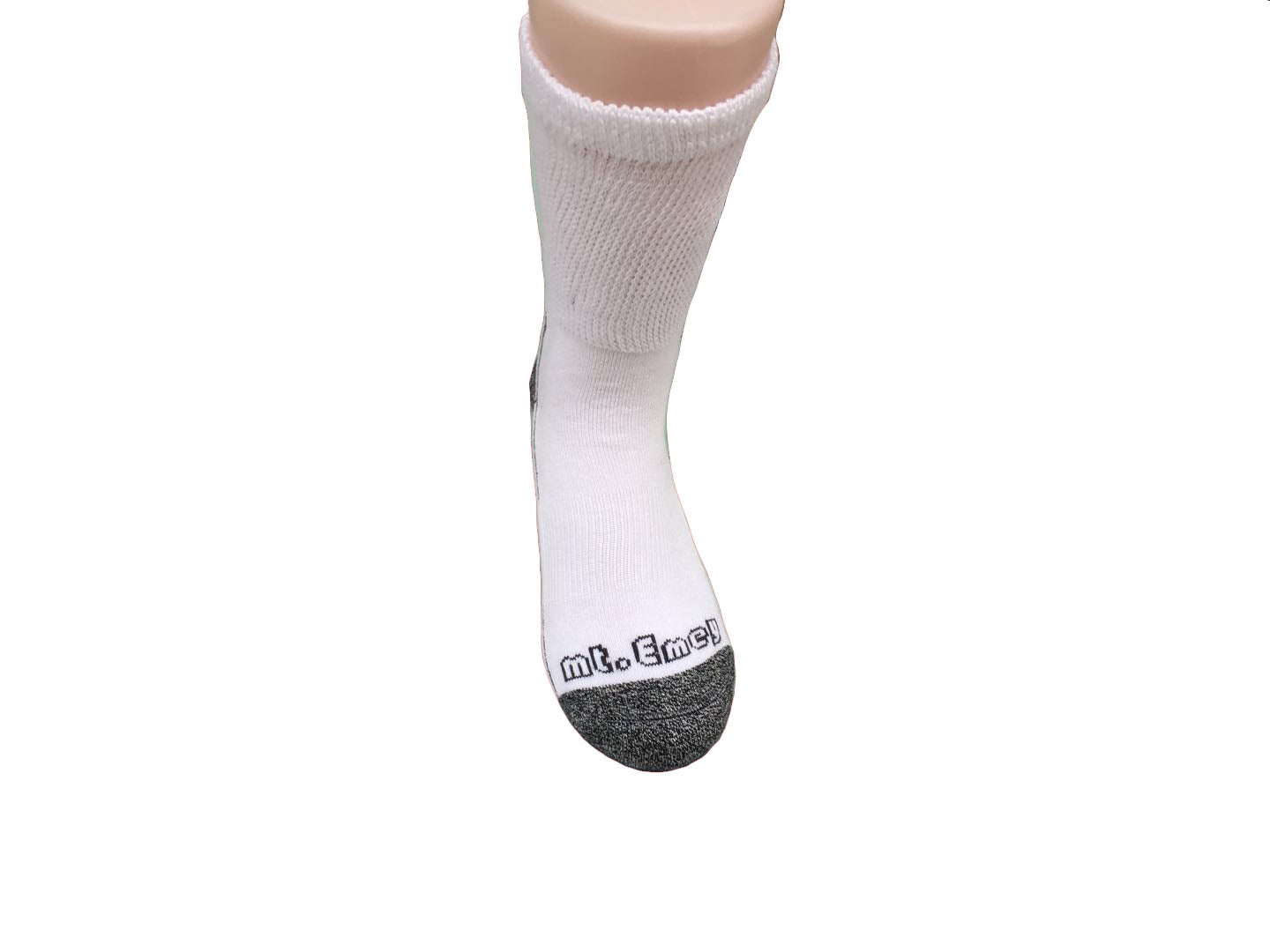 Mt. Emey Diabetic Socks - White - Crew - manufacturer photo 1 (six-pair offer)