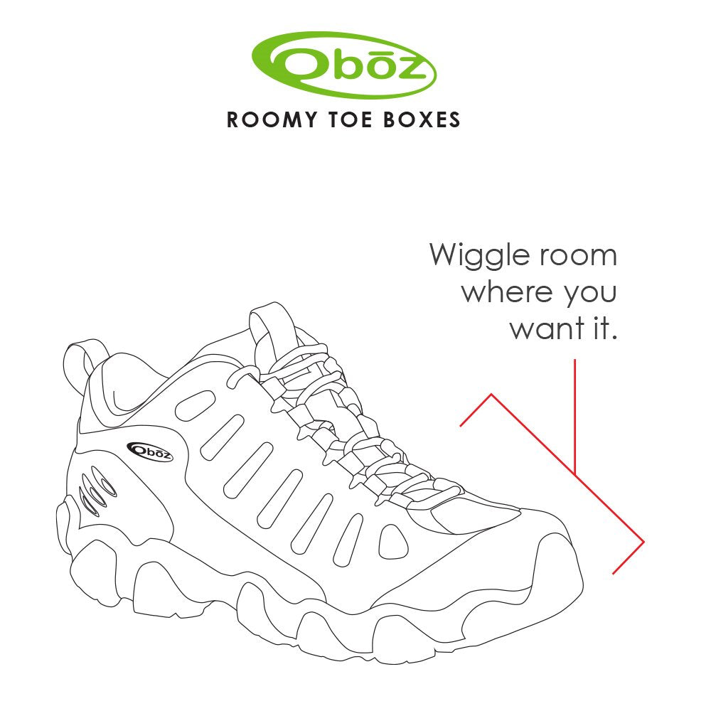 Oboz Bridger Low Men's - Roomy toebox - Walnut Dark Shadow