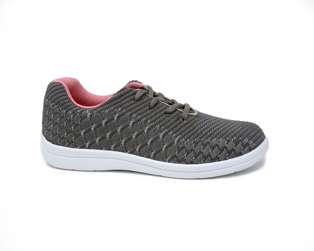 Mt. Emey 9327 - Lady's Added-Depth Extreme-Light Knitted Walking Shoes - Gray