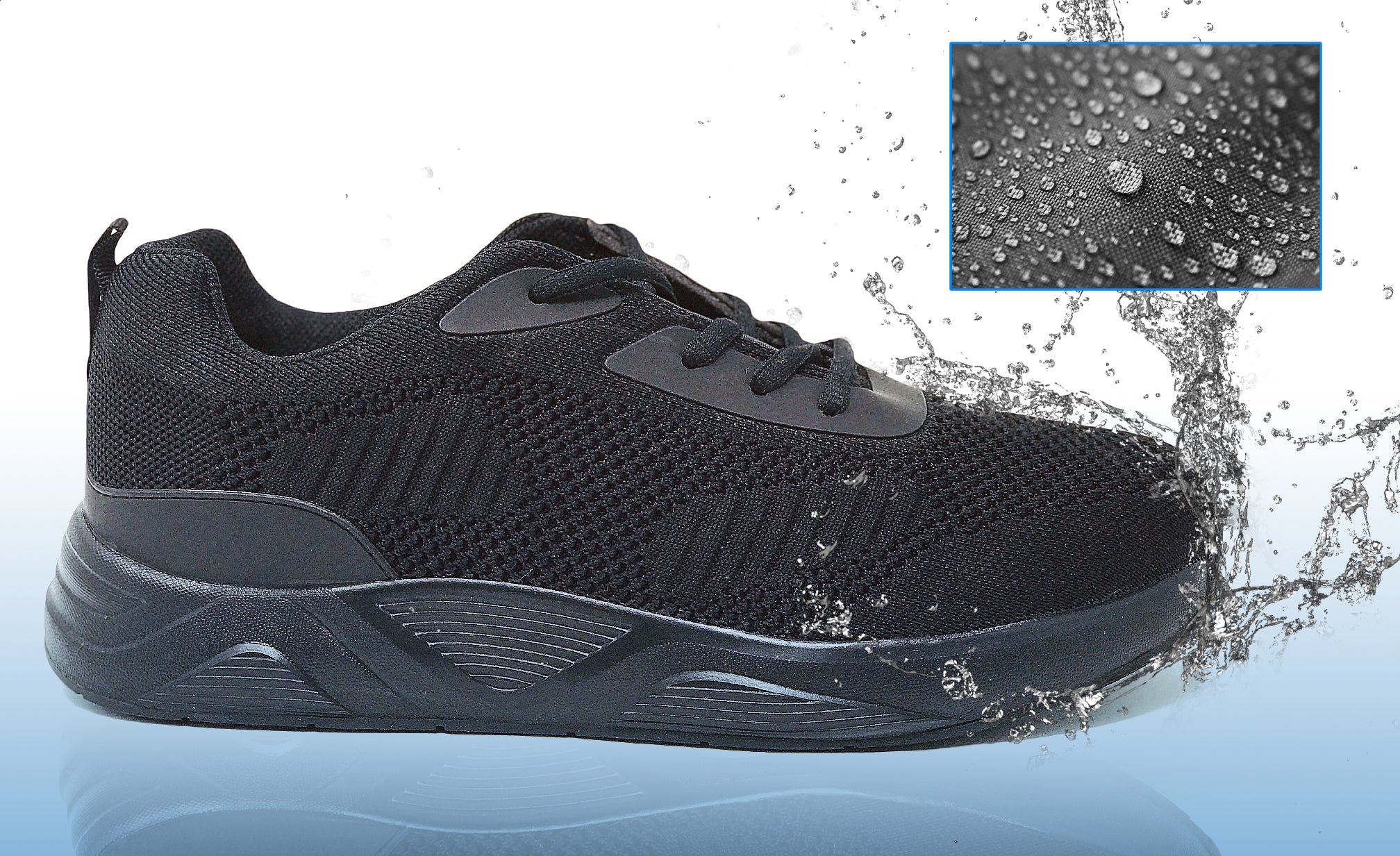 FITec 9710 - Men's Knitted Walking Comfort Shoe - Black