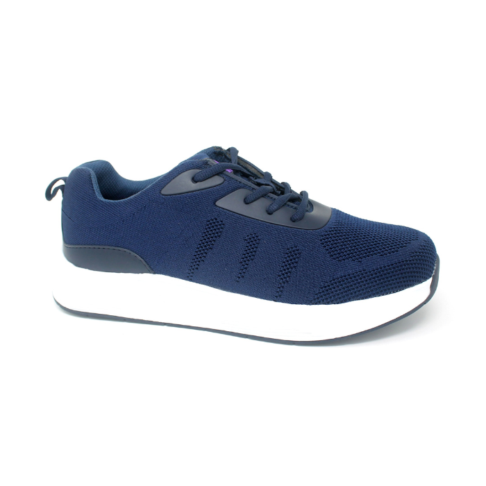 FITec 9711 - Men's Knitted Walking Comfort Shoe - Navy Blue