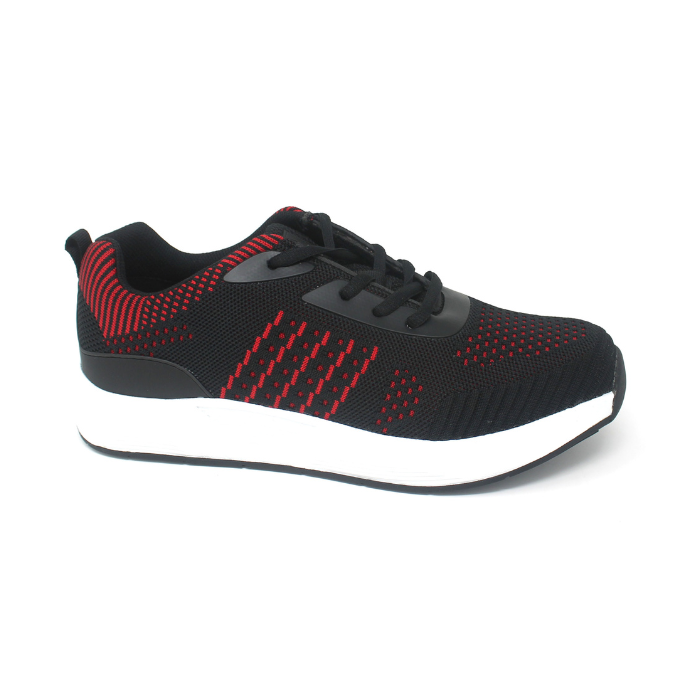 FITec 9712 - Men's Knitted Walking Comfort Shoe - Red