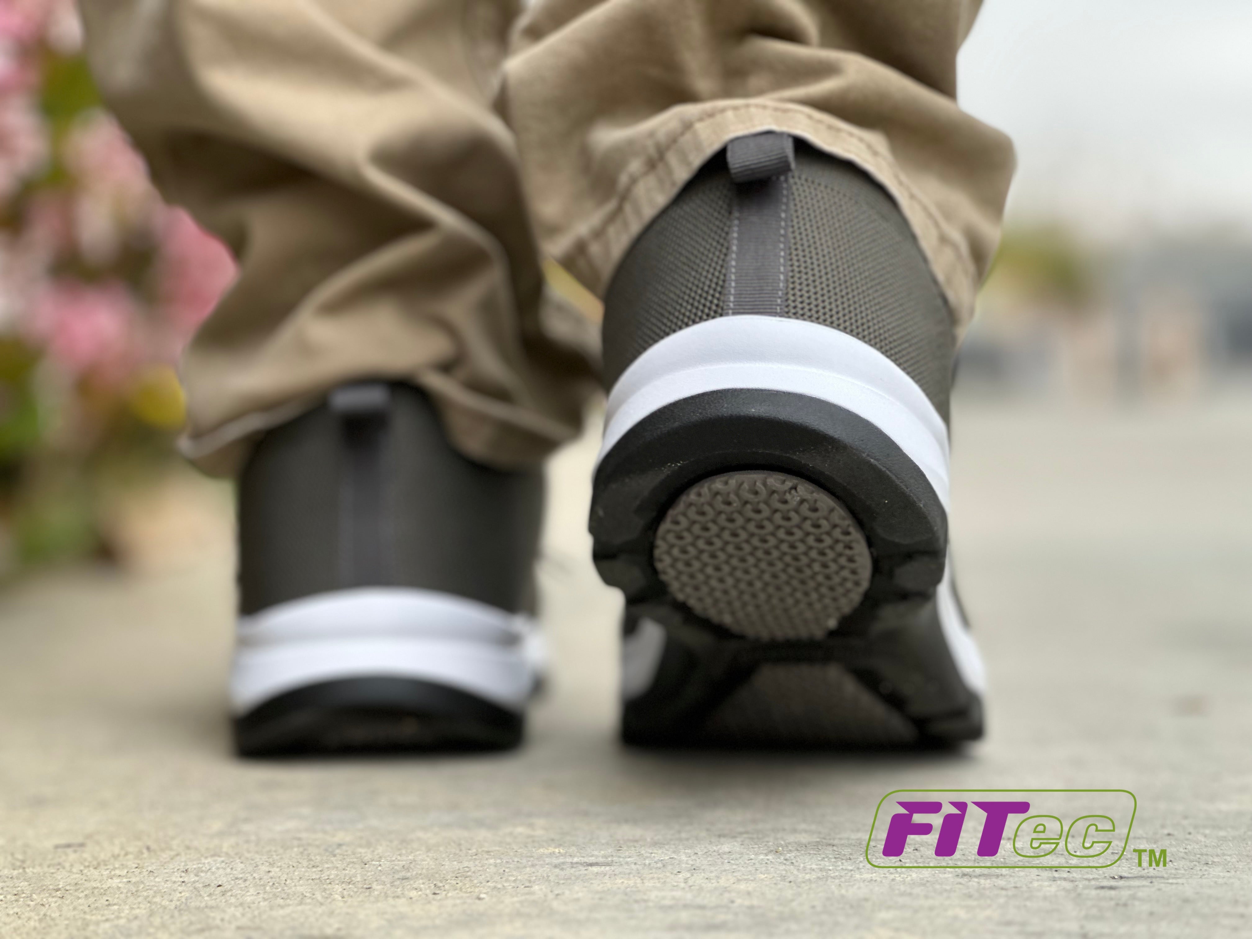 FITec 9735-5L - Men's Laces Walking Shoes with Slip Resistant Soles - Gray