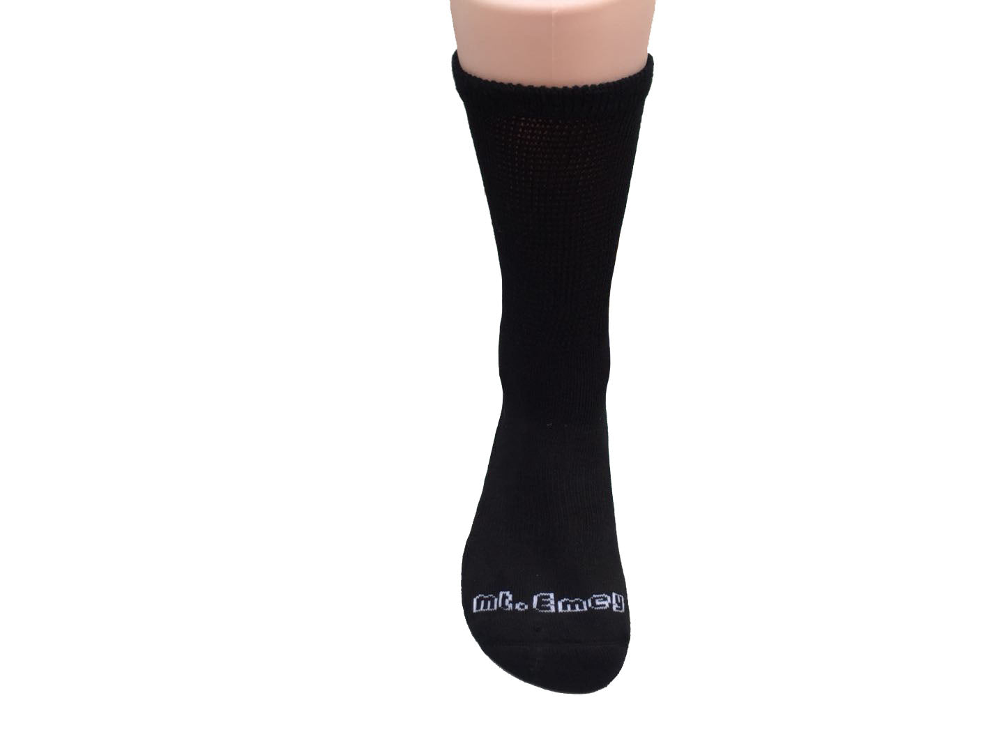 Mt. Emey Diabetic Socks - Black - Crew - manufacturer photo 1 (six-pair offer)