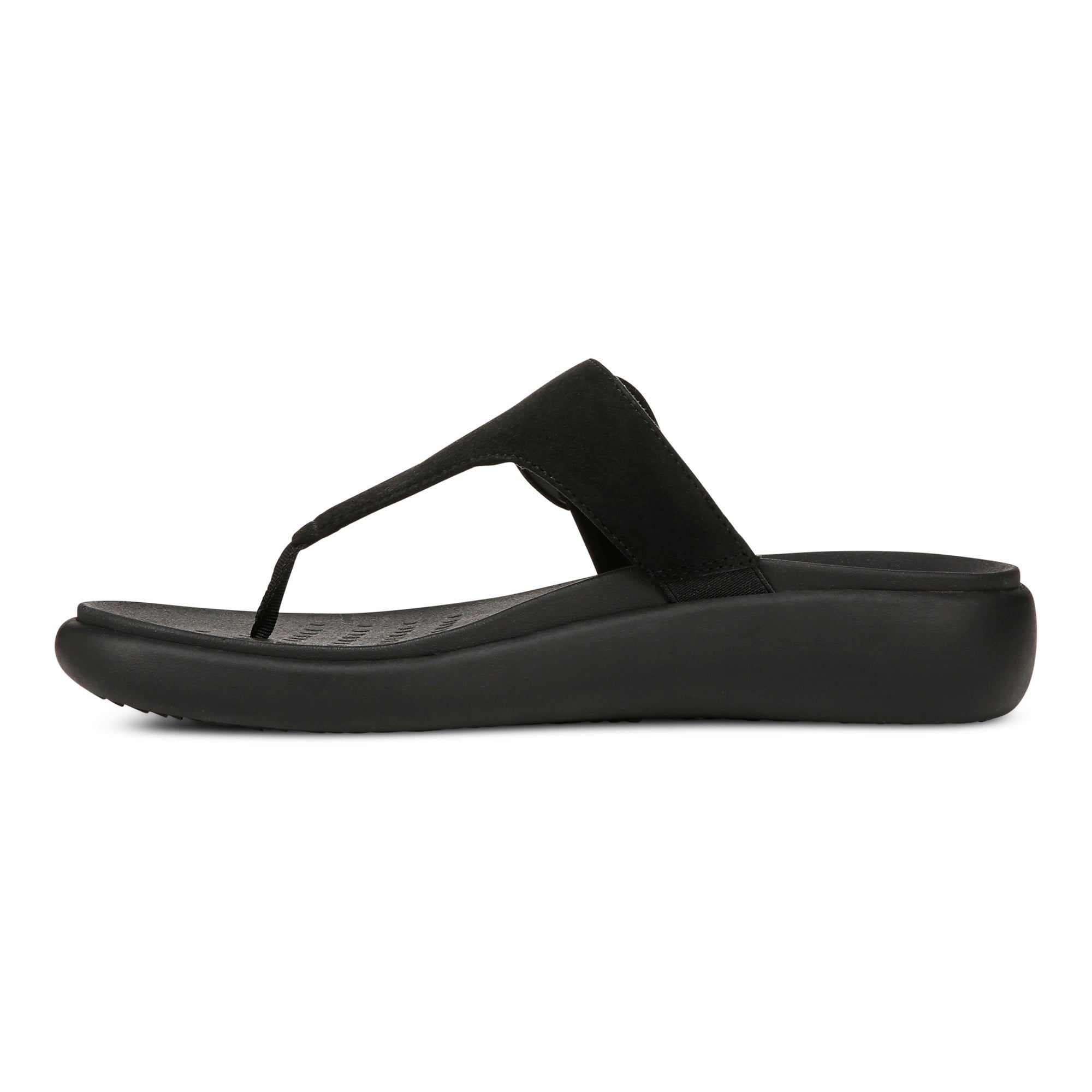 Vionic Activate RX Women's Toe Post Casual Soft Sandal - Black - Left Side