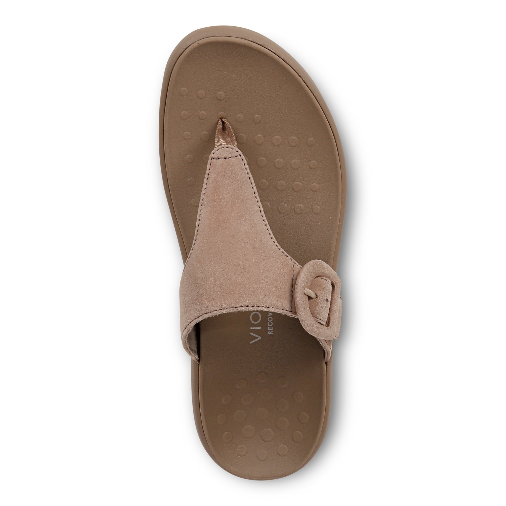 Vionic Activate RX Women's Toe Post Casual Soft Sandal - Taupe - Top