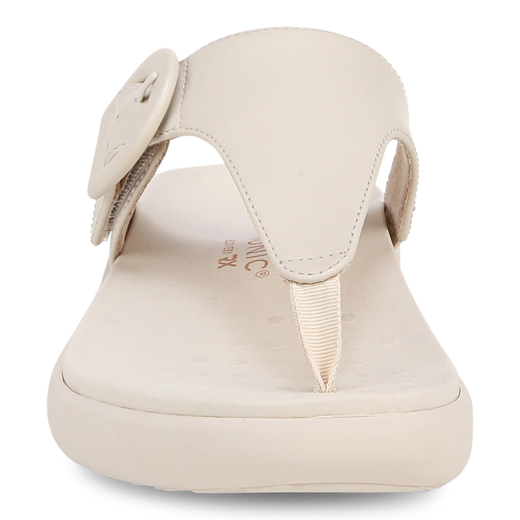 Vionic Activate RX Women's Toe Post Casual Soft Sandal - Cream - Front