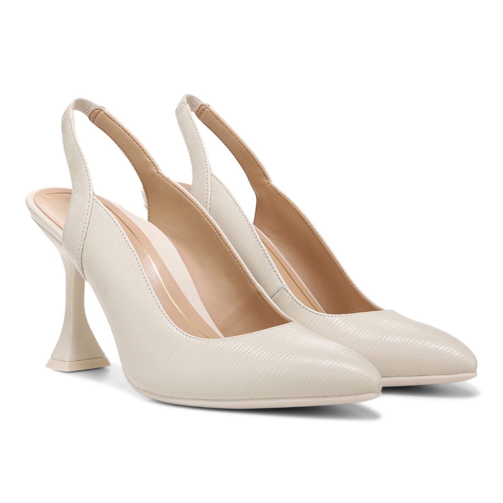 Vionic Adalena Women's Slingback Heeled Dress Shoe - Cream - Pair