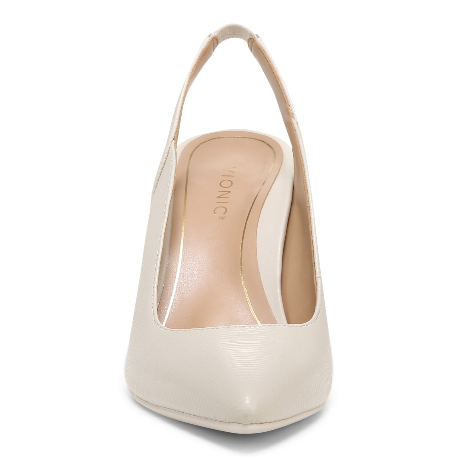 Vionic Adalena Women's Slingback Heeled Dress Shoe - Cream - Front