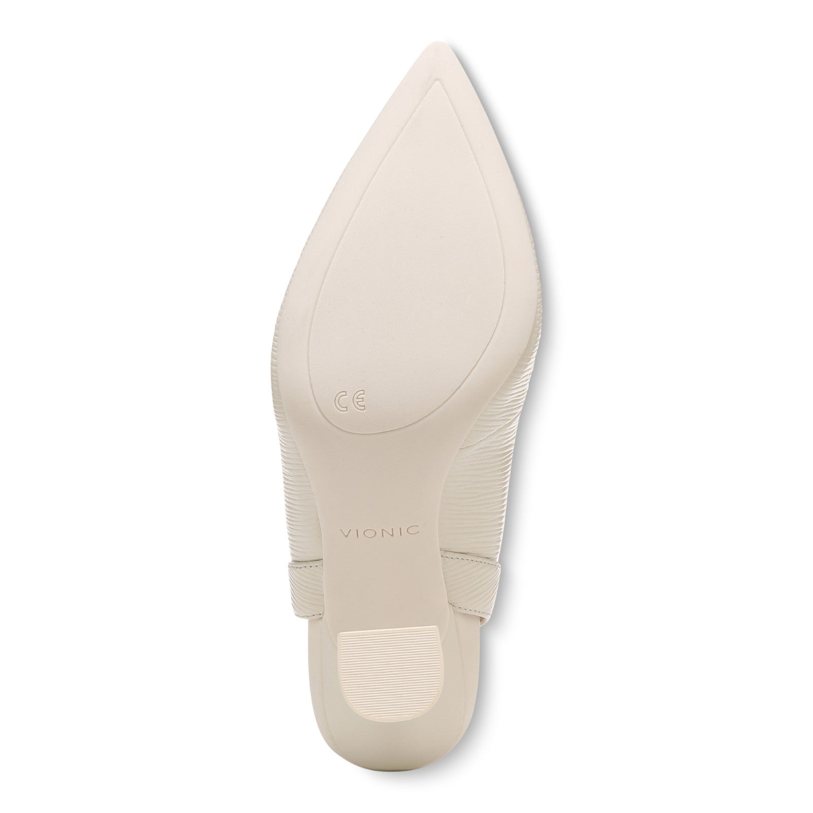 Vionic Adalena Women's Slingback Heeled Dress Shoe - Cream - Bottom